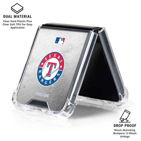 MLB Texas Rangers Game Ball Galaxy Z Flip6 Clear Case
