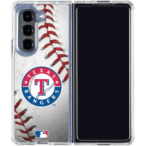 MLB Texas Rangers Game Ball Galaxy Z Fold5 5G Clear Case