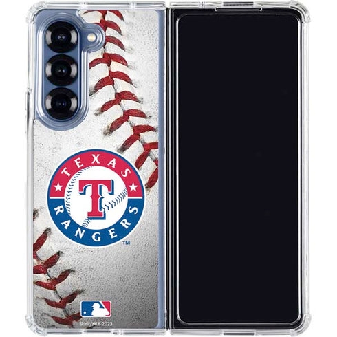 MLB Texas Rangers Game Ball Galaxy Z Fold6 Clear Case