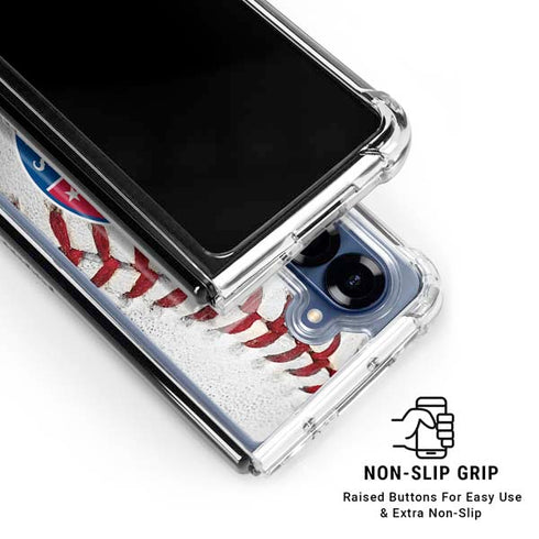 MLB Texas Rangers Game Ball Galaxy Z Fold6 Clear Case
