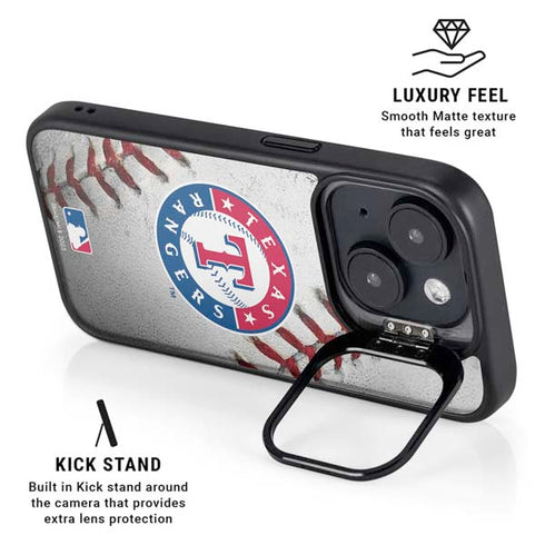 MLB Texas Rangers Game Ball iPhone 14 Kickstand Case