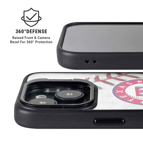 MLB Texas Rangers Game Ball iPhone 15 Kickstand Case