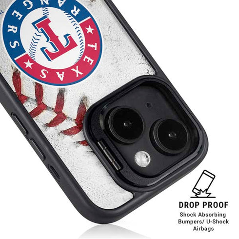 MLB Texas Rangers Game Ball iPhone 15 Plus Kickstand Case
