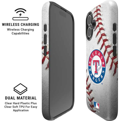 MLB Texas Rangers Game Ball iPhone 16 Plus Magsafe Impact Case