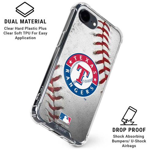 MLB Texas Rangers Game Ball iPhone 16e Clear Case