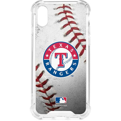 MLB Texas Rangers Game Ball iPhone XS Clear Case
