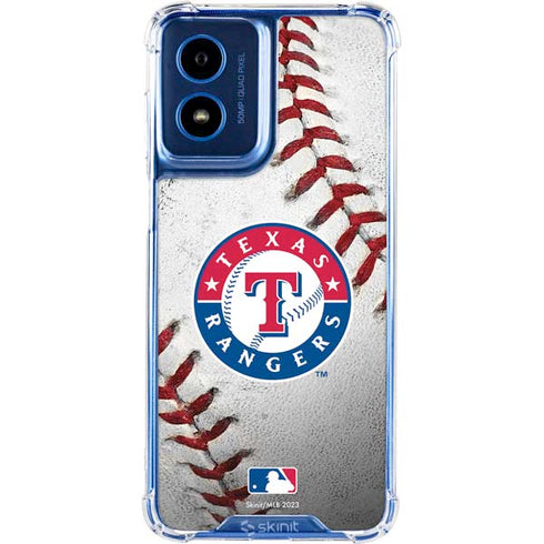 MLB Texas Rangers Game Ball Moto G 5G (2024) Clear Case