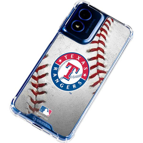 MLB Texas Rangers Game Ball Moto G 5G (2024) Clear Case