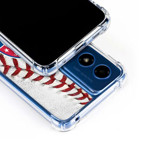 MLB Texas Rangers Game Ball Moto G 5G (2024) Clear Case
