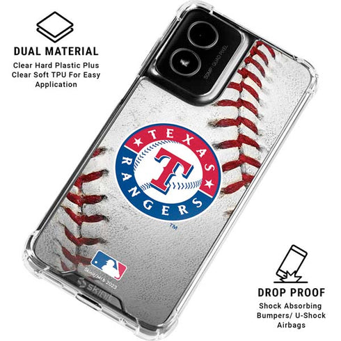 MLB Texas Rangers Game Ball Moto G Power 5G (2024) Clear Case