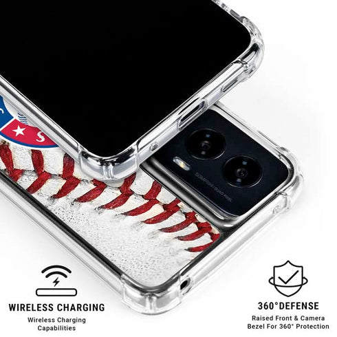 MLB Texas Rangers Game Ball Moto G Power 5G (2024) Clear Case