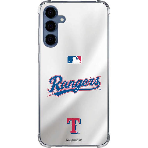 MLB Texas Rangers Home Jersey Galaxy A55 5G Clear Case