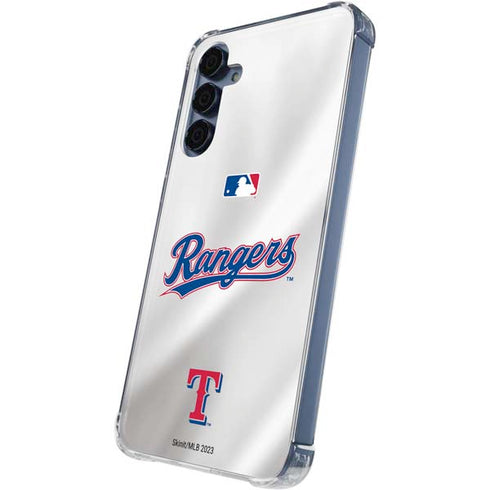 MLB Texas Rangers Home Jersey Galaxy A55 5G Clear Case