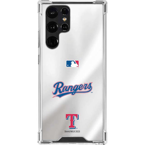 MLB Texas Rangers Home Jersey Galaxy S23 Ultra Clear Case