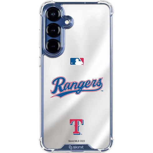 MLB Texas Rangers Home Jersey Galaxy S25 Plus Clear Case