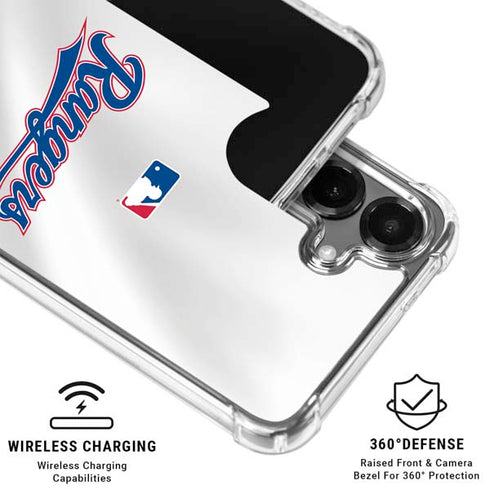 MLB Texas Rangers Home Jersey Galaxy S26 Clear Case