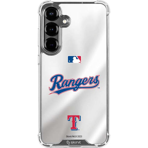 MLB Texas Rangers Home Jersey Galaxy S26 Plus Clear Case
