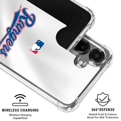 MLB Texas Rangers Home Jersey Galaxy S26 Plus Clear Case