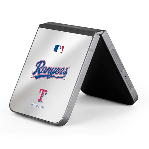 MLB Texas Rangers Home Jersey Galaxy Z Flip6 Skin