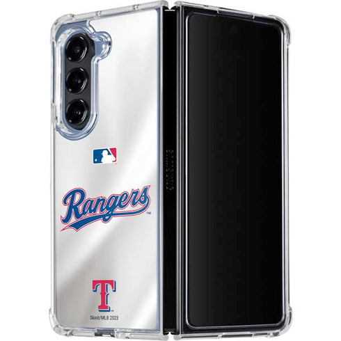 MLB Texas Rangers Home Jersey Galaxy Z Fold5 5G Clear Case