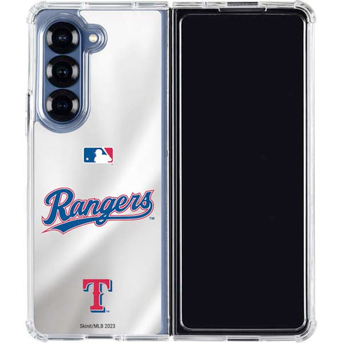 MLB Texas Rangers Home Jersey Galaxy Z Fold6 Clear Case