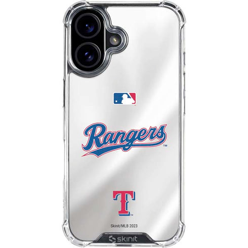 MLB Texas Rangers Home Jersey iPhone 16 Plus Clear Case