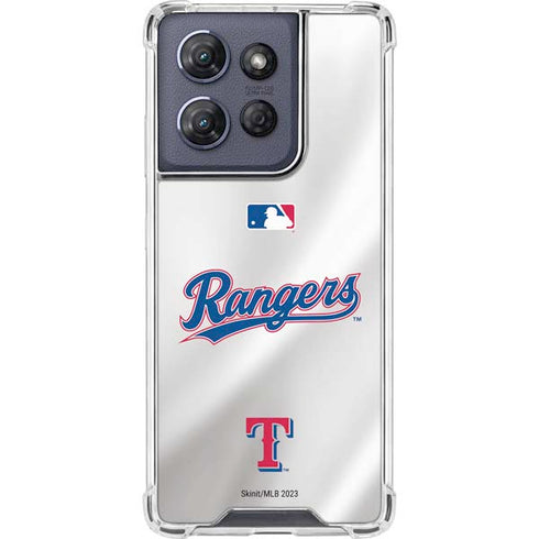 MLB Texas Rangers Home Jersey Moto G 5G (2025) Clear Case