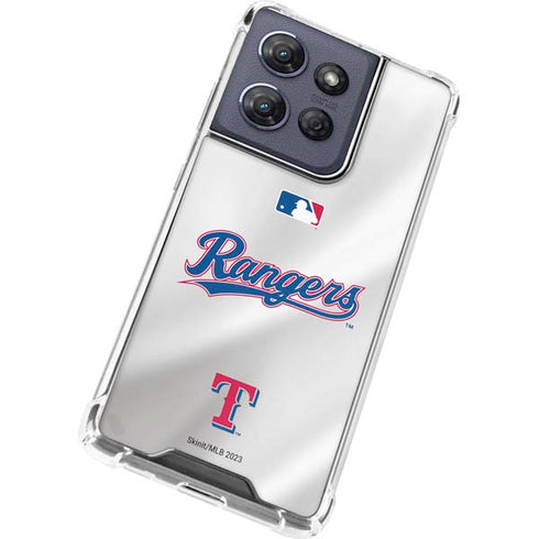 MLB Texas Rangers Home Jersey Moto G 5G (2025) Clear Case