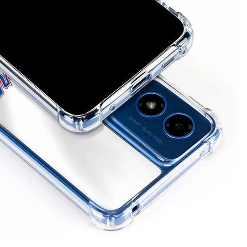 MLB Texas Rangers Home Jersey Moto G 5G (2024) Clear Case