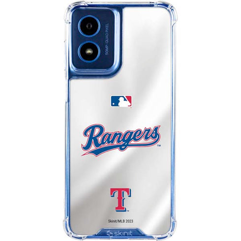 MLB Texas Rangers Home Jersey Moto G Play 4G (2024) Clear Case
