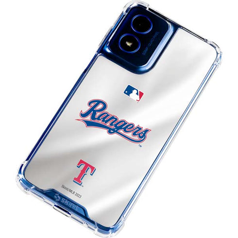MLB Texas Rangers Home Jersey Moto G Play 4G (2024) Clear Case