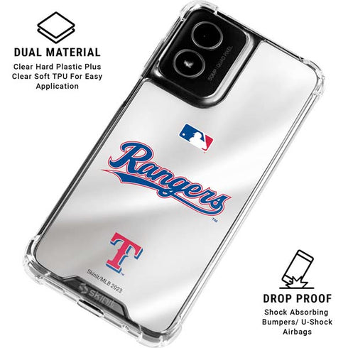 MLB Texas Rangers Home Jersey Moto G Power 5G (2024) Clear Case