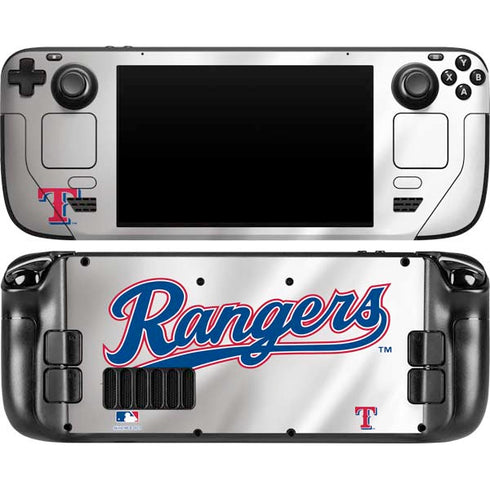 MLB Texas Rangers Home Jersey Steam Deck Handheld Gaming Computer OLED Skin