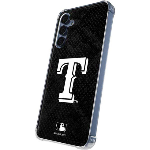 MLB Texas Rangers Jays Dark Wash Galaxy A35 5G Clear Case