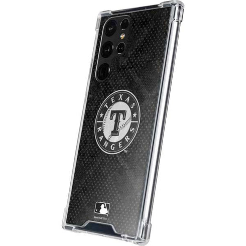 MLB Texas Rangers Jays Dark Wash Galaxy S23 Ultra Clear Case
