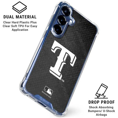 MLB Texas Rangers Jays Dark Wash Galaxy S25 Clear Case