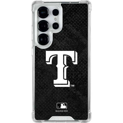MLB Texas Rangers Jays Dark Wash Galaxy S25 Ultra Clear Case
