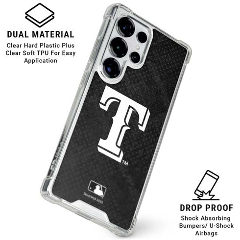 MLB Texas Rangers Jays Dark Wash Galaxy S26 Ultra Clear Case