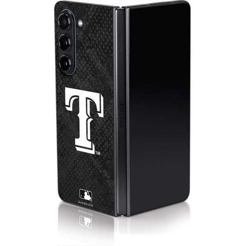 MLB Texas Rangers Jays Dark Wash Galaxy Z Fold5 5G Skin