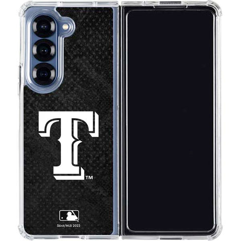MLB Texas Rangers Jays Dark Wash Galaxy Z Fold6 Clear Case