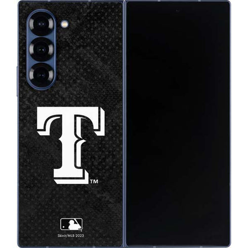 MLB Texas Rangers Jays Dark Wash Galaxy Z Fold6 Skin