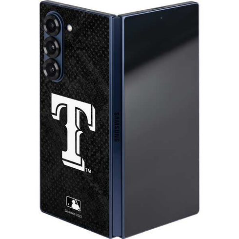 MLB Texas Rangers Jays Dark Wash Galaxy Z Fold6 Skin