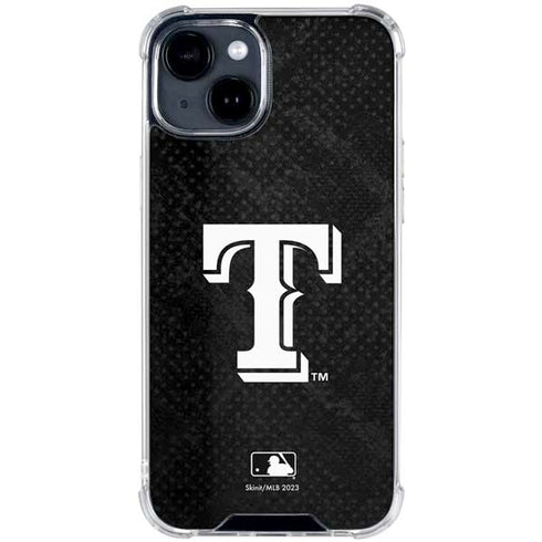 MLB Texas Rangers Jays Dark Wash iPhone 15 Clear Case