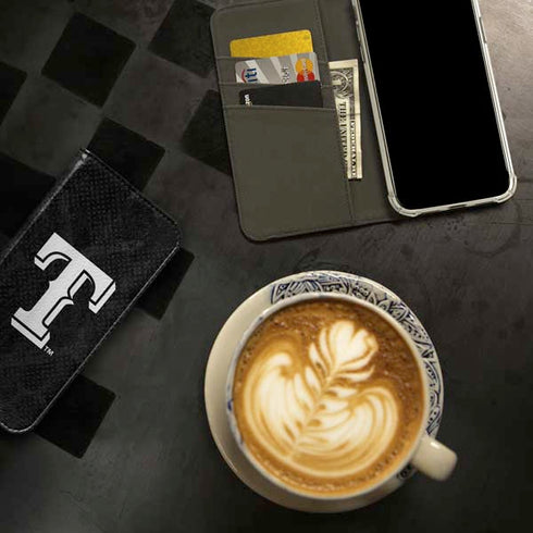 MLB Texas Rangers Jays Dark Wash iPhone 15 Plus Folio Case