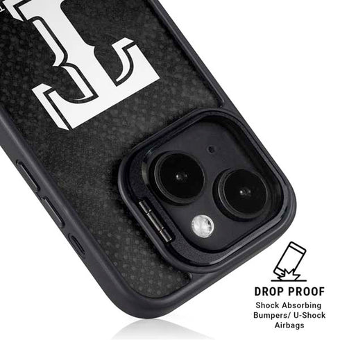 MLB Texas Rangers Jays Dark Wash iPhone 15 Plus Kickstand Case