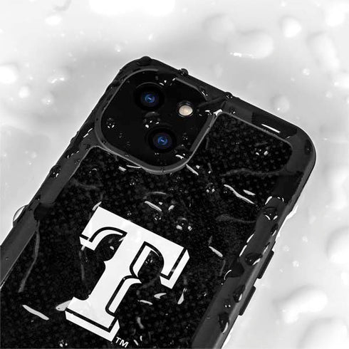 MLB Texas Rangers Jays Dark Wash iPhone 15 Plus Waterproof Case
