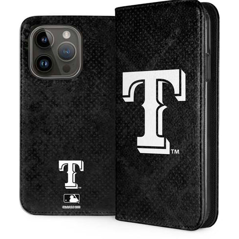 MLB Texas Rangers Jays Dark Wash iPhone 15 Pro Folio Case