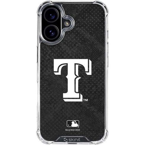 MLB Texas Rangers Jays Dark Wash iPhone 16 Plus Clear Case