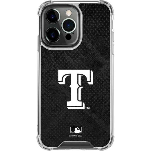 MLB Texas Rangers Jays Dark Wash iPhone 16 Pro Clear Case