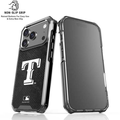 MLB Texas Rangers Jays Dark Wash iPhone 17 Pro Max Clear Case